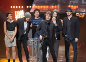 GALA DE L'ADISQ 2015 : Galaxie gagnant de la catégorie Groupe ou duo de l'année ( crédit photo : Jean-François Leblanc)